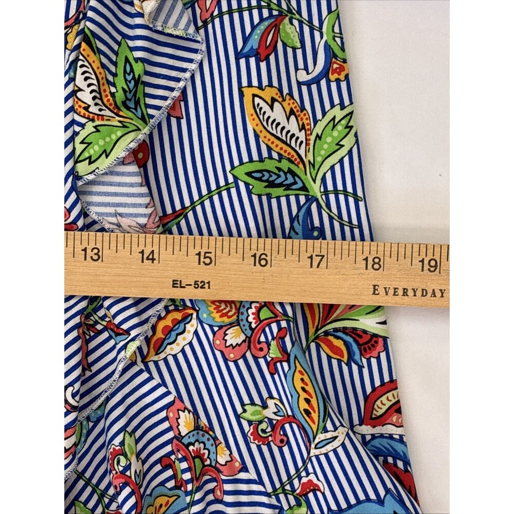 Me 2 Magic High Low Ruffle Skirt Small Colorful Blue Stripe Paisley Dopamine Y2K - Picture 13 of 15